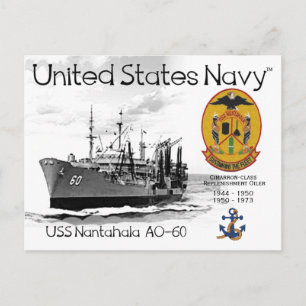 CARTE POSTALE HUILE DE REMPLACEMENT USS NANTAHALA AO-60
