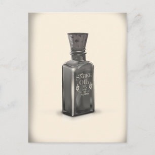 Carte Postale Huile de serpent "Cure All Ailments" Bouteille pos