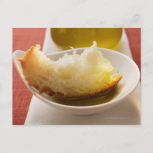 Carte Postale Huile d'olive avec pain blanc