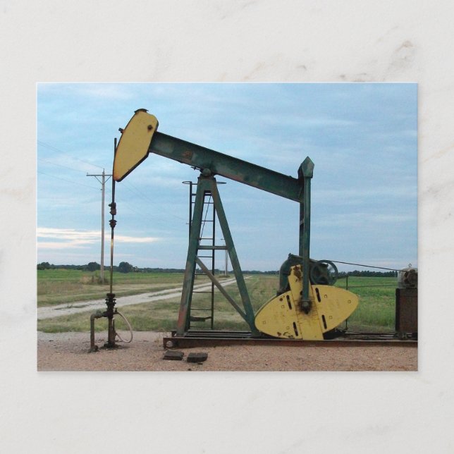 Carte Postale Huile Jack, Pumpjack, en champ (Devant)
