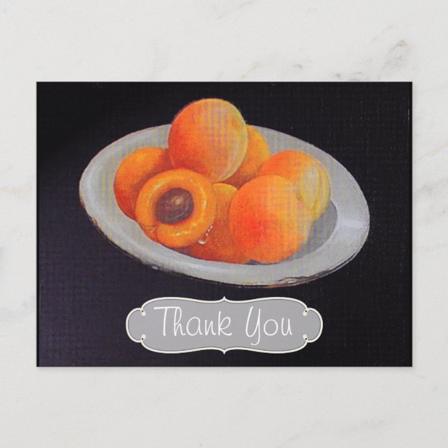 Carte Postale Huile sur toile Peches Merci (Devant)