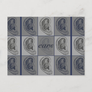 Carte Postale Huit oreilles graphique