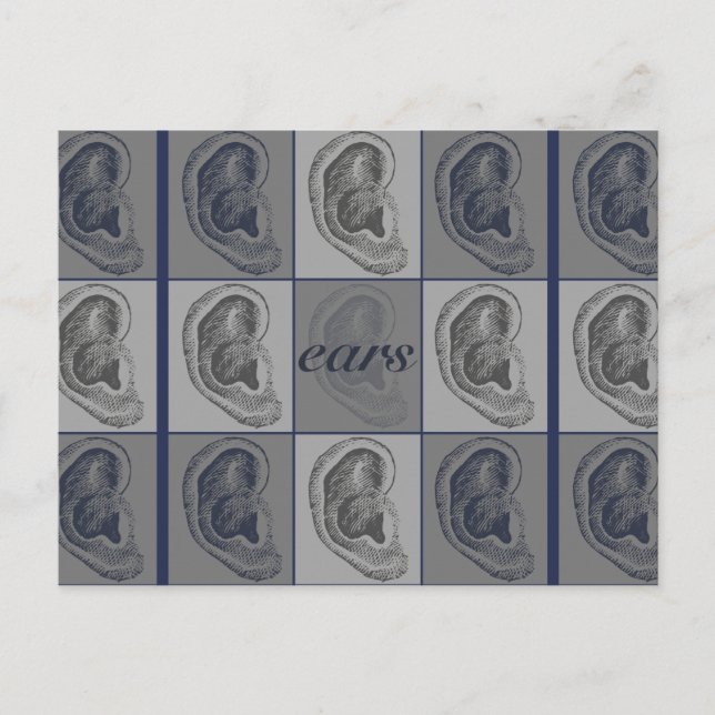 Carte Postale Huit oreilles graphique (Devant)