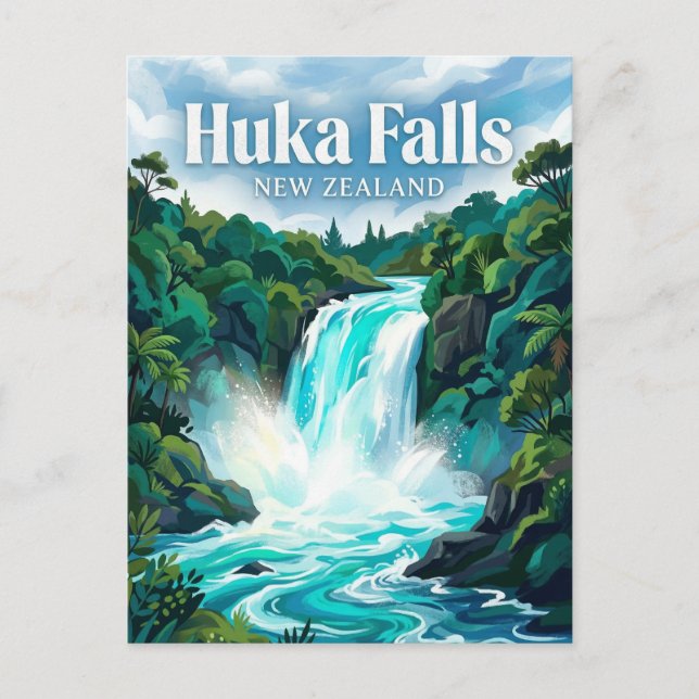 Carte Postale Huka Falls Nouvelle-Zélande (Devant)