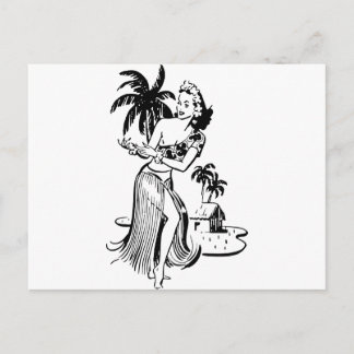 Carte Postale Hula Girl