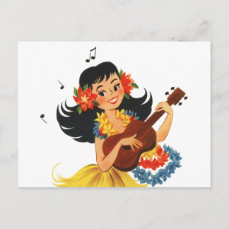Carte Postale Hula Hula Girl