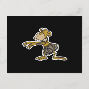 Carte Postale hula singe dansante