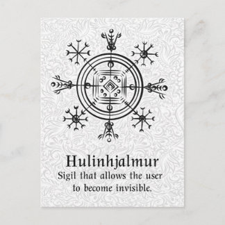 Carte Postale Hulinhjalmur signe magique islandais