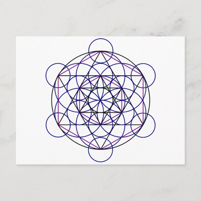 Carte Postale Human Merkaba Energy Field de nos 7 chakras (Devant)