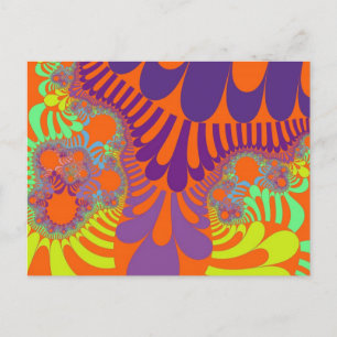 Carte Postale Humeur orange et violet