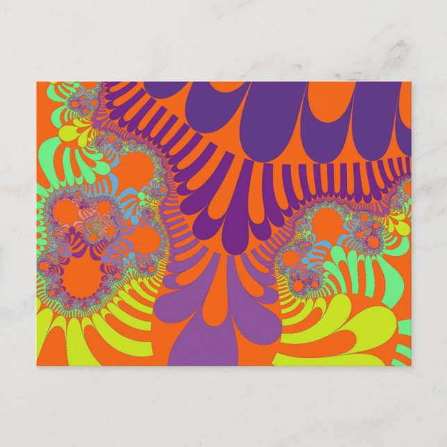 Carte Postale Humeur orange et violet (Devant)