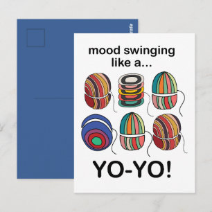 Carte Postale Humeur Yoyo Changements Comme Un Yoyo Drôle