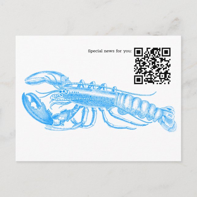 Carte postale Hummer avec code QR (Devant)