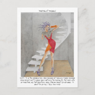 Carte postale humoristique avec œuvre originale