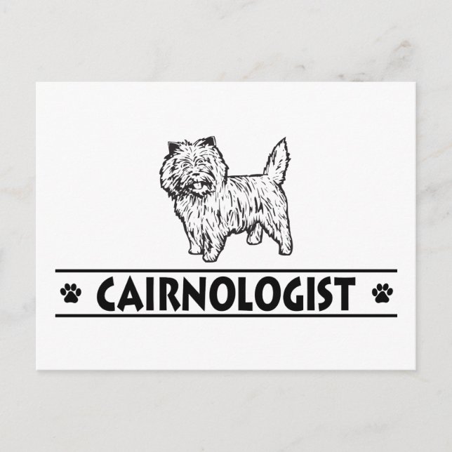 Carte Postale Humoristique Cairn Terrior (Devant)