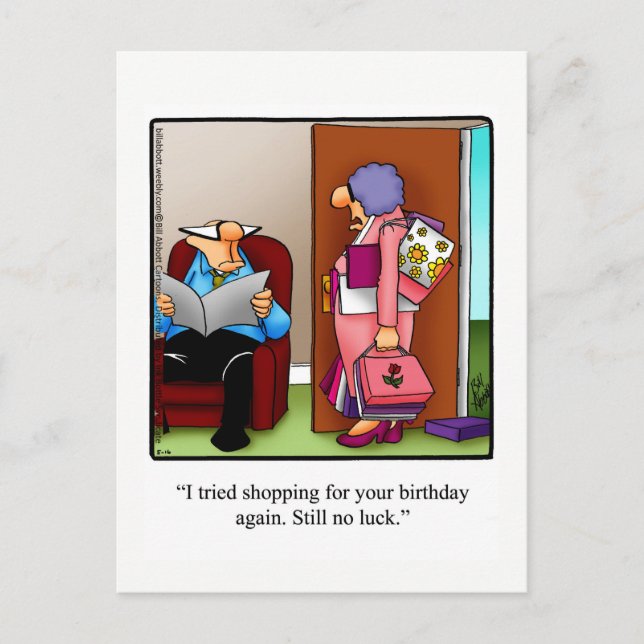 Carte postale humoristique d'anniversaire drôle (Devant)