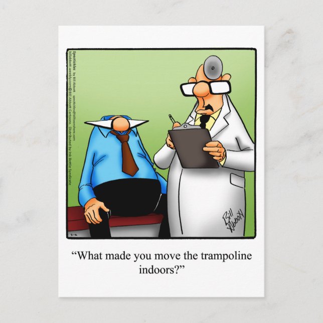 Carte postale humoristique de bon rétablissement (Devant)