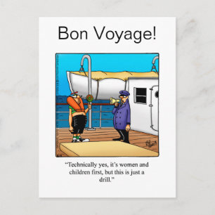 Carte postale humoristique de Bon Voyage