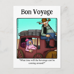 Carte postale humoristique de bon voyage drôle