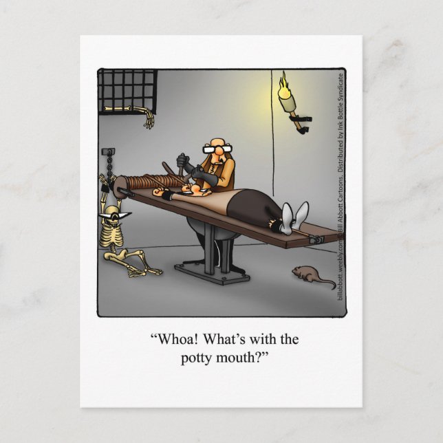 Carte postale humoristique de donjon drôle (Devant)