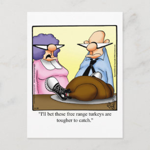 Carte postale humoristique de Thanksgiving