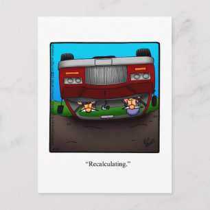 Carte postale humoristique de voyage drôle