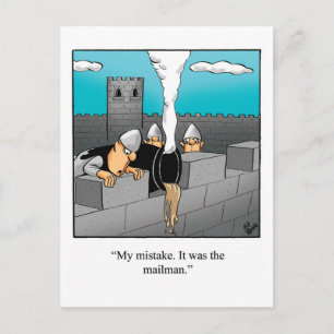 Carte postale humoristique drôle pour garder conta