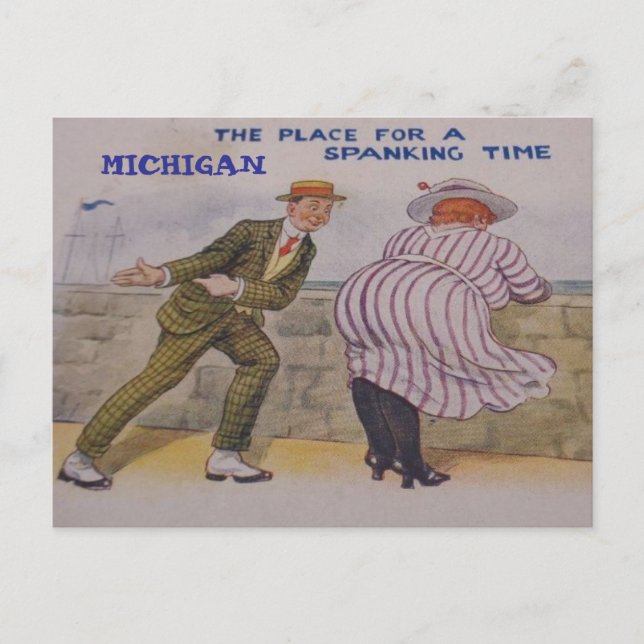 CARTE POSTALE HUMORISTIQUE DU MICHIGAN (Devant)