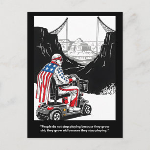 Carte postale humoristique sur le thème du vieilli