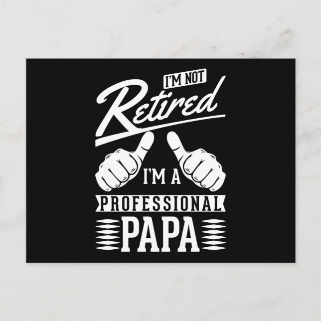 Carte Postale Humorous Retired Papa Retirement Father (Devant)