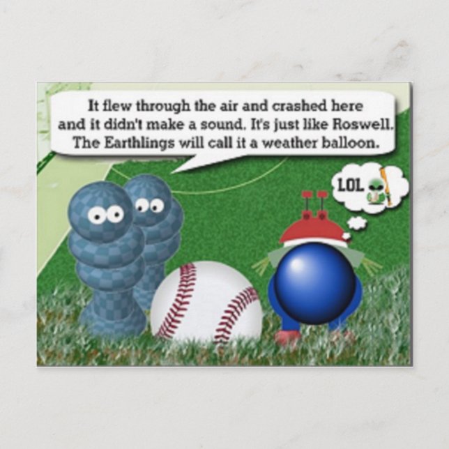 Carte Postale humour Alien (Devant)