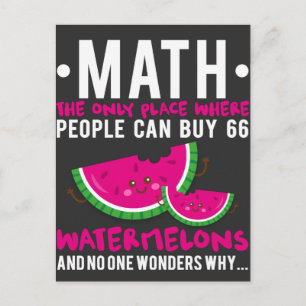 Carte Postale Humour amusant de calcul des mathématiques Retour