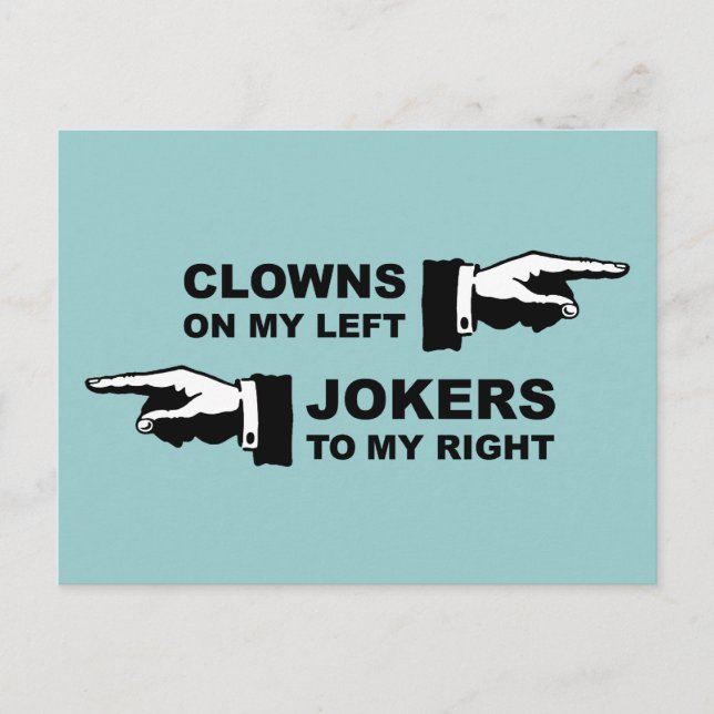 Carte Postale Humour Clowns & Jokers (Devant)