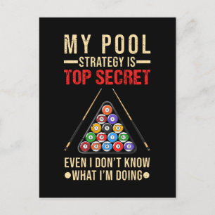 Carte Postale Humour de billard Joueur de 8 Ball drôle