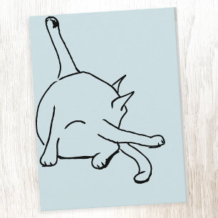 Carte Postale Humour de chat drôle