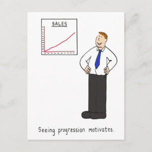 Carte Postale Humour de dessin motivé des ventes