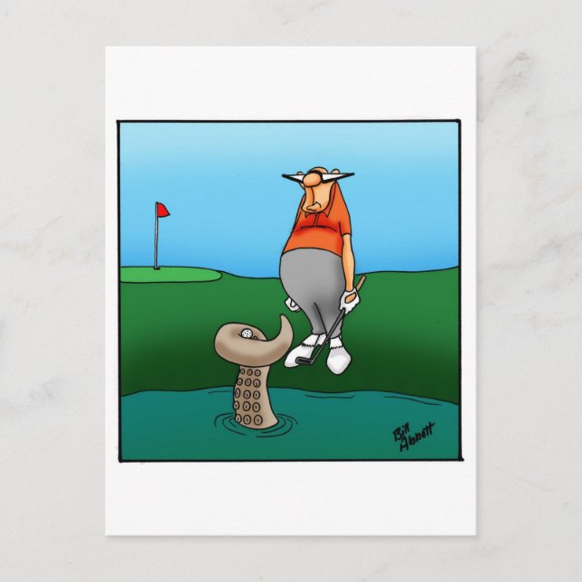 Carte postale Humour de golf amusant (Devant)