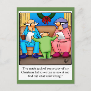 Carte postale Humour de Noël amusant