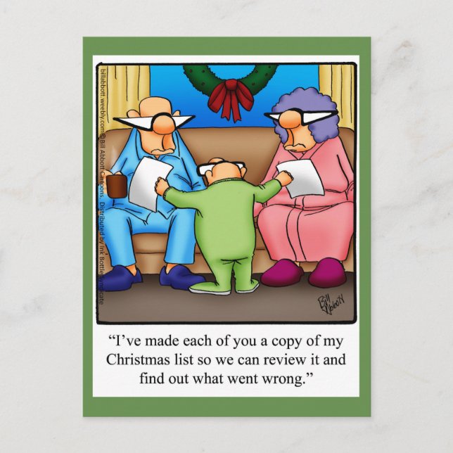 Carte postale Humour de Noël amusant (Devant)