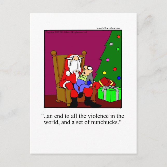 Carte postale Humour de Noël amusant (Devant)