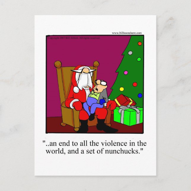 Carte postale Humour de Noël amusant (Devant)