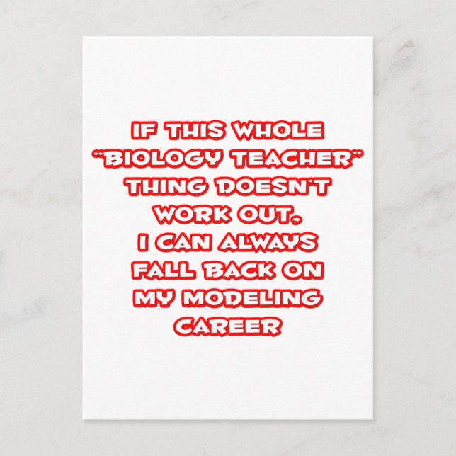 Carte Postale Humour de professeur de biologie ... Modélisation  (Devant)