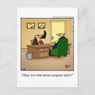 Carte postale Humour de recherche d'emploi