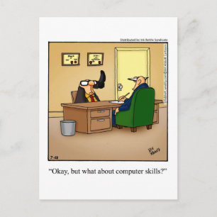 Carte postale Humour de recherche d'emploi