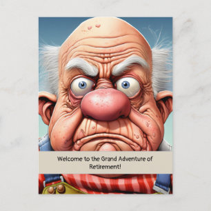 Carte Postale Humour de retraite jalon Anniversaire