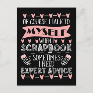 Carte Postale Humour de scrapbooking Livre drôle de loisirs créa