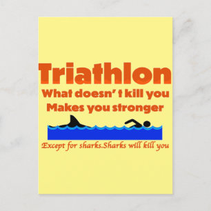 Carte Postale Humour de triathlon      