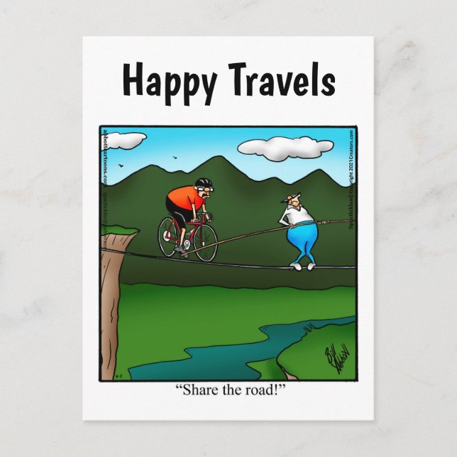 Carte postale Humour de voyage amusant (Devant)