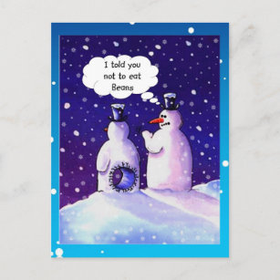 Carte Postale Humour des neiges