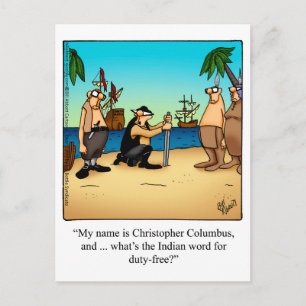 Carte postale Humour du jour Columbus